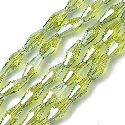 Прозрачные стеклянные бусины гальваническим пряди X1-GLAA-K064-05A-PL04-1