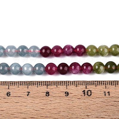 Бусины из натурального белого нефрита G-Z097-A01-6mm-C-1