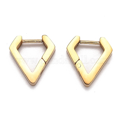 Серьги-кольца Huggie Hoop из нержавеющей стали 304 STAS-J033-17A-G-1