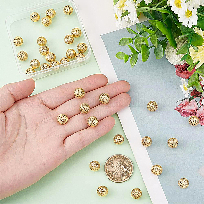 Латунные филигранные бусы KK-BC0008-73-1