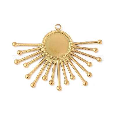 Оправы для подвесок из нержавеющей стали 304 в виде кабошонов&nbsp;STAS-L293-04G-1