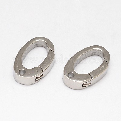 Овальный брелок из нержавеющей стали 304 STAS-D070-02-1