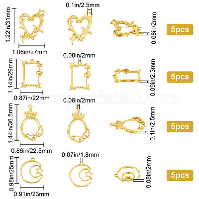 20 шт. 4 стиля оправы из сплава эмали FIND-SC0004-83-1