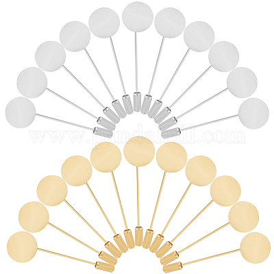 60 набор 2-х цветных круглых латунных значков для лацканов KK-SC0004-99-1