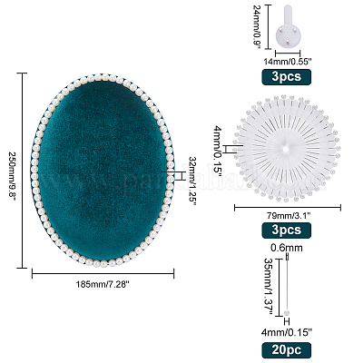 Овальные витрины для ювелирных изделий из МДФ с бархатной крышкой ODIS-WH0025-105-1