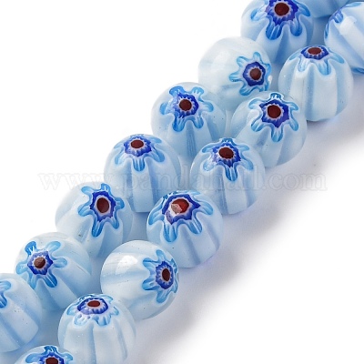 Ручной работы millefiori стеклянные бусины нитки LAMP-G164-05L-1