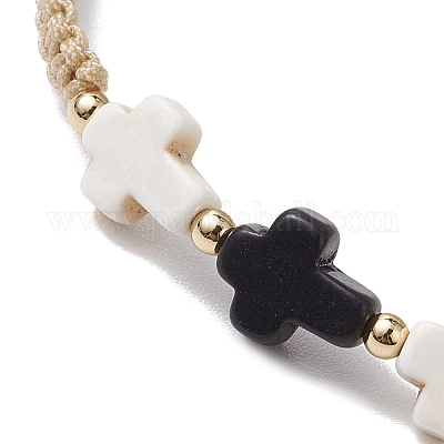 2шт плетеные браслеты из вощеного нейлонового шнура для женщин и мужчин BJEW-JB11298-1