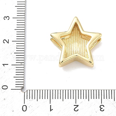 Латунные подвески-слайдеры в виде звезд&nbsp;KK-P349-18A-G-1