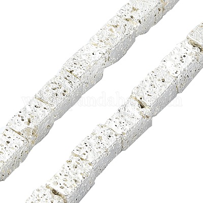 Гальванические бусины из натуральной лавы G-I360-K01-04-1