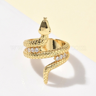 Латунные микро проложить пальцев кольца кубического циркония RJEW-Z101-01G-02-1