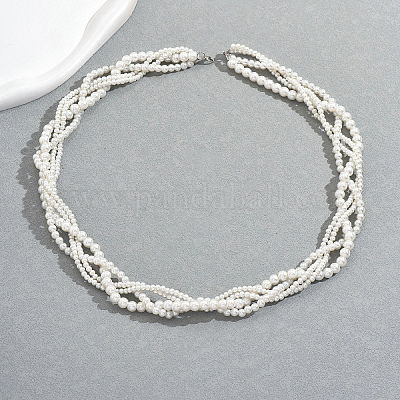 Элегантные многорядные ожерелья с имитацией жемчуга круглой формы для вечеринок и официальных мероприятий GM6390-1