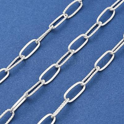 925 серебряная цепочка с перекрещивающимися звеньями в форме скрепки STER-NH0001-82S-1