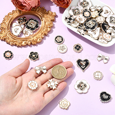 80 шт. 20 стиля эмалевых смоляных кабошонов CRES-SP0001-09-1