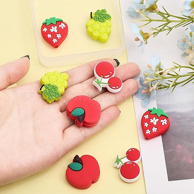 16шт 4 стильные силиконовые бусины SIL-CA0002-53-1