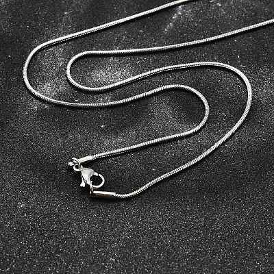 Не тускнеющие ожерелья из нержавеющей стали 304 в виде змеи NJEW-E122-32B-1