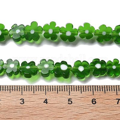 Ручной работы millefiori стеклянные бусины нитки LAMP-F035-09J-1