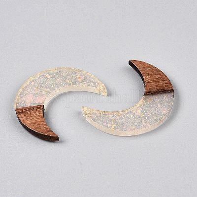 Подвески из эпоксидной смолы и орехового дерева RESI-T057-14D-1