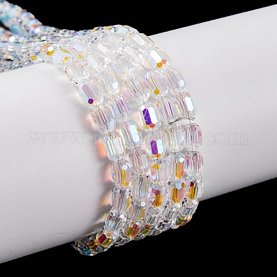 Стеклянные бусины с гальваническим покрытием  EGLA-D031-01Z-1