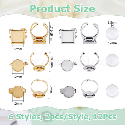 Набор для самостоятельного изготовления колец для манжет из нержавеющей стали 201 и 304 DIY-HS0001-52-1