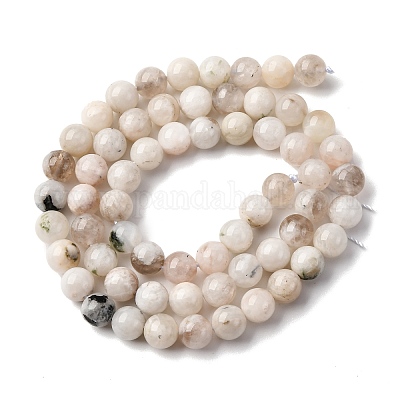 Натуральный белый лунный камень бисер пряди G-I388-01-6mm-1