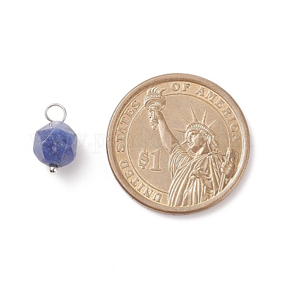 Граненые подвески из натурального содалита PALLOY-JF01694-02-1