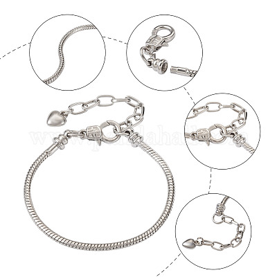 9шт 3 стиля латунные браслеты в европейском стиле изготовление AJEW-YS0001-01-1