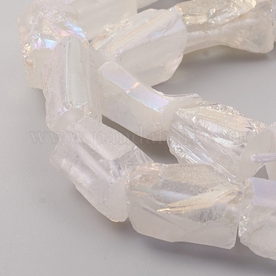 Гальванические природный кристалл кварца бусы пряди G-D0009-01B-08-1