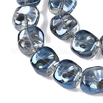 Стеклянные бусины с гальваническим покрытием  EGLA-N012-07U-1