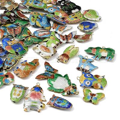 Бусины ручной работы перегородчатой CLB-Z001-11G-1