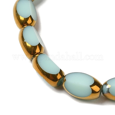 Стеклянные бусины с гальваническим покрытием  X-EGLA-P061-02A-11-1