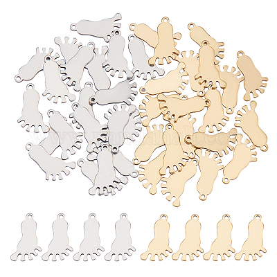 40 шт. подвески из нержавеющей стали 304 двух цветов STAS-UN0028-47-1