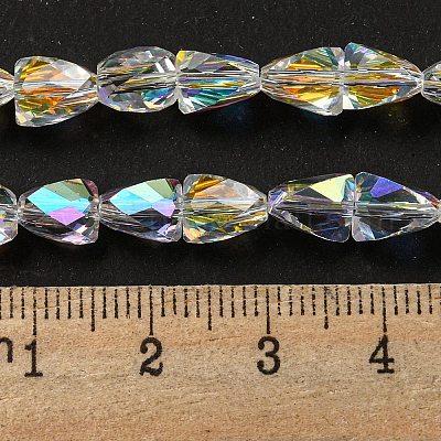 Прозрачные стеклянные бусины гальваническим пряди GLAA-G116-03A-AB02-1