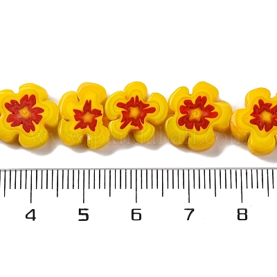 Ручной работы millefiori стеклянные бусины нитки LAMP-G164-08D-1