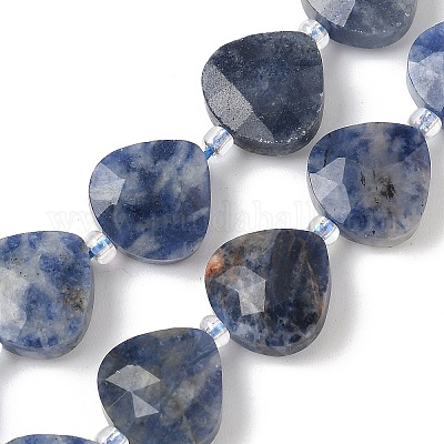 Натуральное синее пятно нитки из бисера яшмы&nbsp;G-D316-A04-1