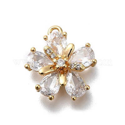 Латунные микро проложить кубического циркония подвески KK-D312-14G-1