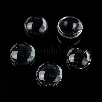 Прозрачные стеклянные кабошоны X-GGLA-R026-8mm-1