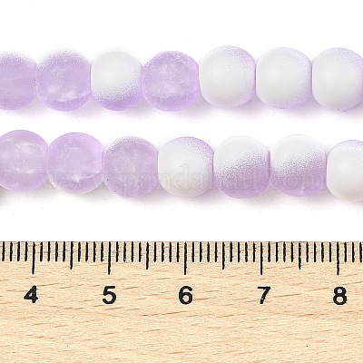 Матовое стекло треск бисер нитей GLAA-U001-6mm-M04-1