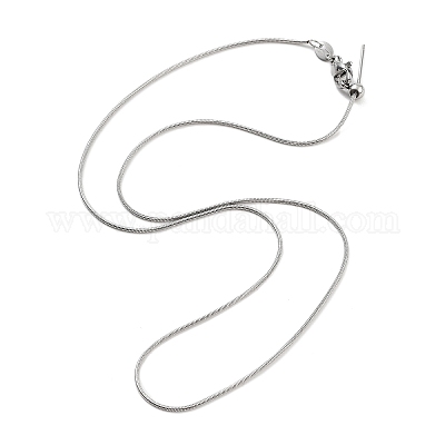 Регулируемые ожерелья-змейки из нержавеющей стали 304 NJEW-K270-01P-1