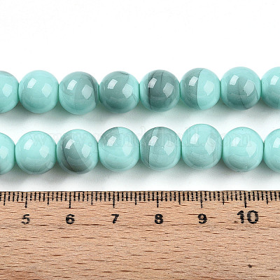 Выпечка окрашенные стеклянные бусины пряди DGLA-N013-10mm-04-1