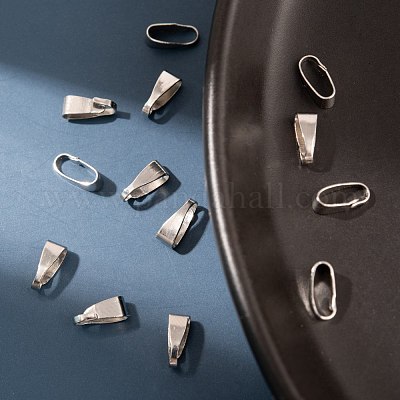 Платиновые латунные держатели кулонов X-KK-M029-02P-1