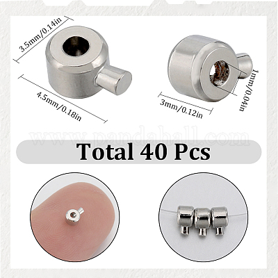 Зажимные бусины из латуни KK-SC0004-42P-1