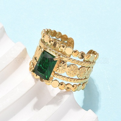 Кольца-манжеты из нержавеющей стали 304 для женщин RJEW-H246-03G-01-1