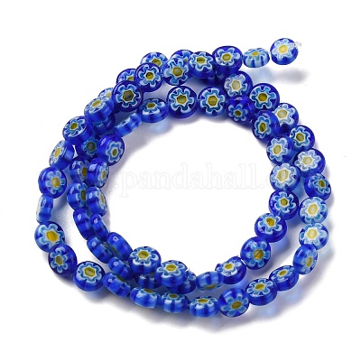 Ручной работы millefiori стеклянные бусины нитки LAMP-G164-11B-1