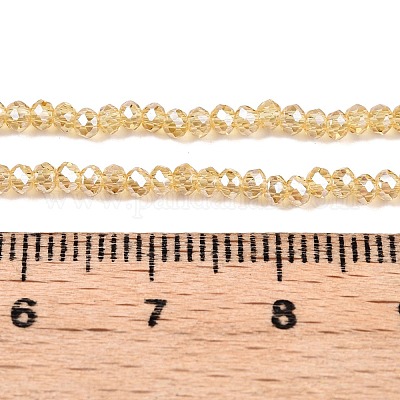 Стеклянные бусины с гальваническим покрытием  EGLA-A044-T1mm-A03-1