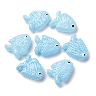 Прозрачные стеклянные эмалевые бусины LAMP-U004-06-03-1