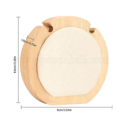 Круглые деревянные одиночные ожерелья витрины стенды NDIS-WH0017-01B-1