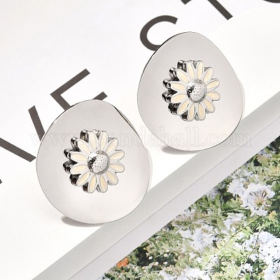 Серьги-гвоздики из нержавеющей стали 304 EJEW-H146-02P-1