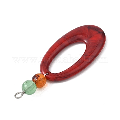 Непрозрачной акриловые большие подвески PALLOY-JF04706-1