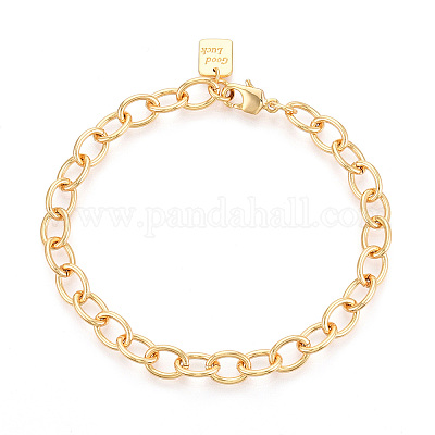 Браслеты-цепочки из латуни для женщин BJEW-N032-07B-G-1