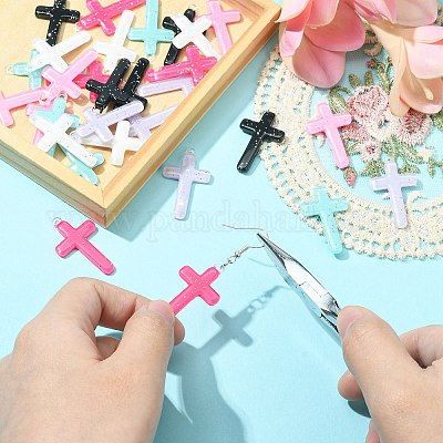 Подвески из непрозрачной смолы RESI-CJ0003-46-1